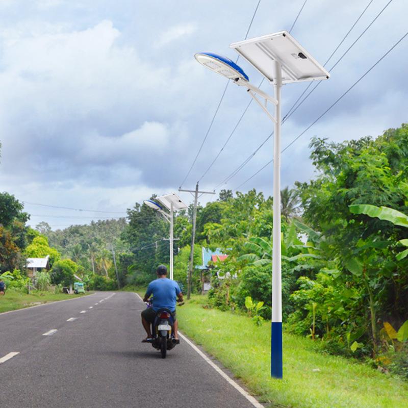 厂家直销现镀货太阳能路灯一体1化道路照明6米防水XLH0w热0锌户外