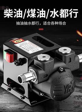 灼V濛音油泵两用抽0水泵12V24V22伏JDZ柴油泵直流油泵抽油静器麦