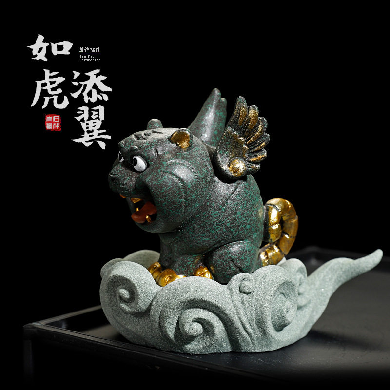 青砂石瑞兽茶宠摆件鱼缸造景