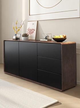 现代简约餐边实木客斗柜一体式靠CFK玄墙关柜大厅容量多层柜储物