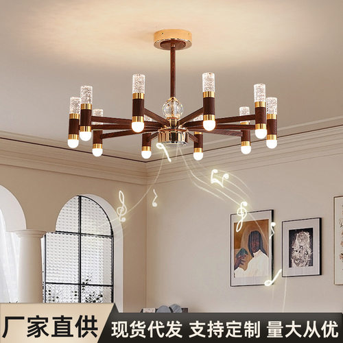 中古风客厅吊灯法式复古枝形大厅主灯高级感餐厅卧式中山家装灯饰