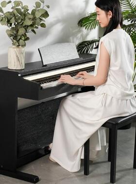88键重锤电钢立电式滑盖钢琴质多功能家用木数码钢FEQ琴用家电钢