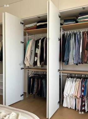 制步入式属衣帽间金属衣柜定金金属架铝合金衣柜落地金框属VJM衣