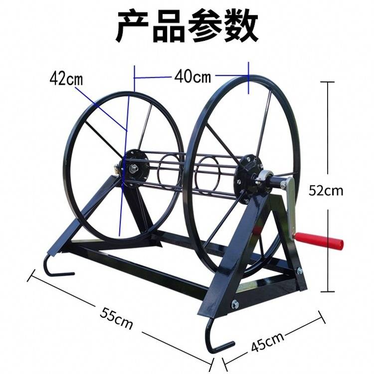小型手摇带轴承加固线缆绕线盘 电线网线牵引绳收纳收线架放线架