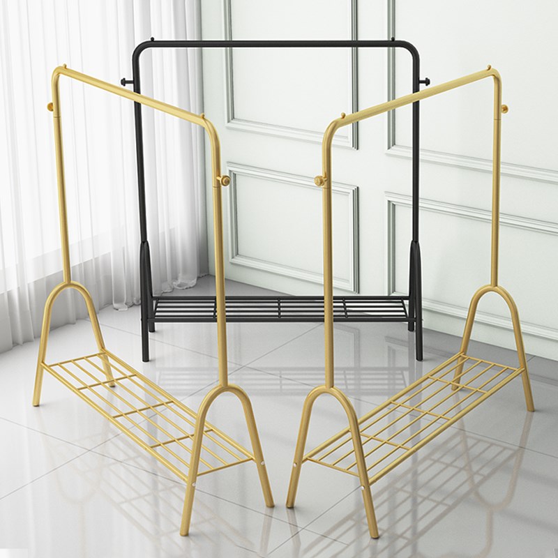 晾衣架落地折叠室内晒衣架阳台卧室挂衣架子家用简易单杆式衣帽架
