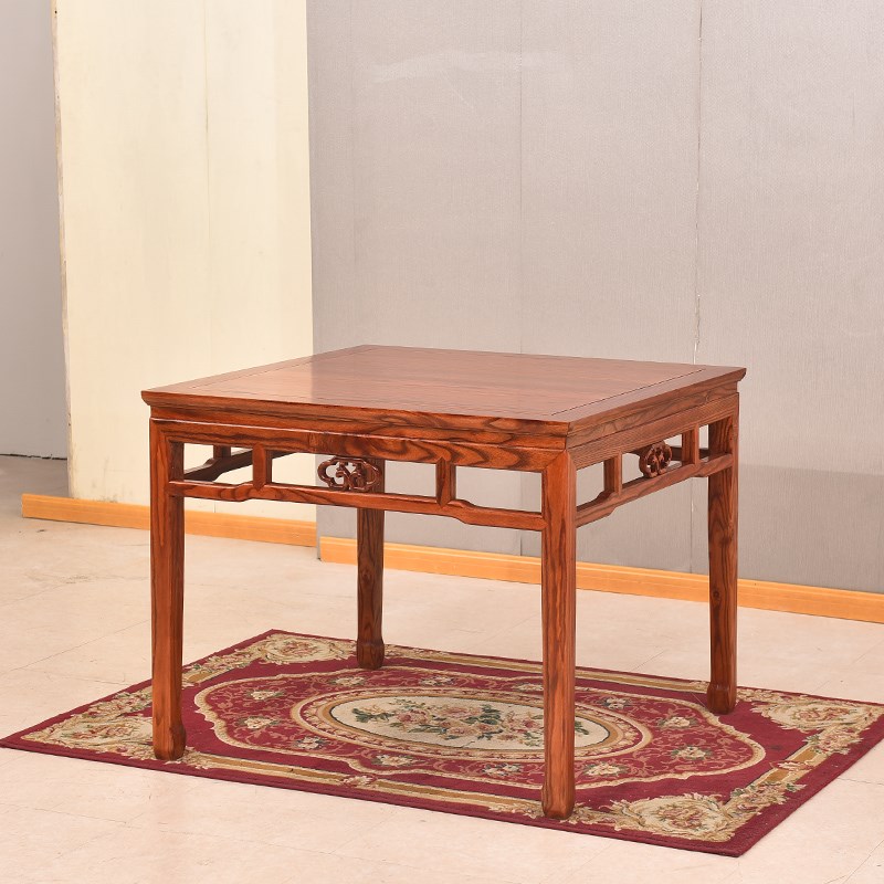 实木方桌 榆木 八仙桌 四方桌 餐桌椅 中式仿古