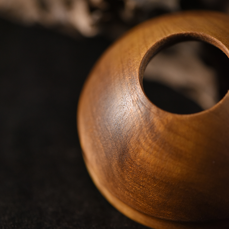 金丝楠木投茶器茶漏实木滤茶器茶复古中式入茶器漏斗滤茶器茶道配