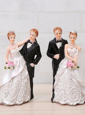 婚礼摆件结婚公仔蛋糕婚车婚房装饰欧式婚礼品直供