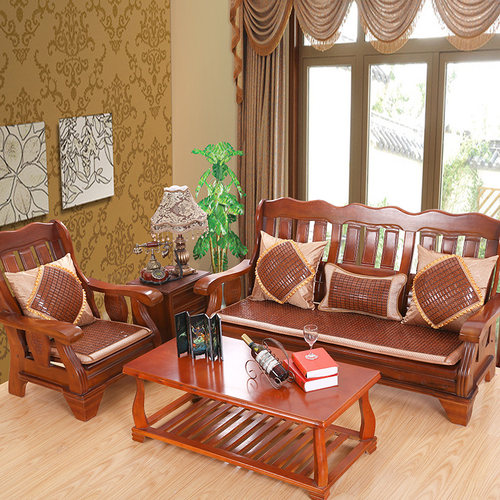 夏天凉席实木头红木沙发垫麻将席凉垫夏季竹垫冰藤防滑加厚坐垫