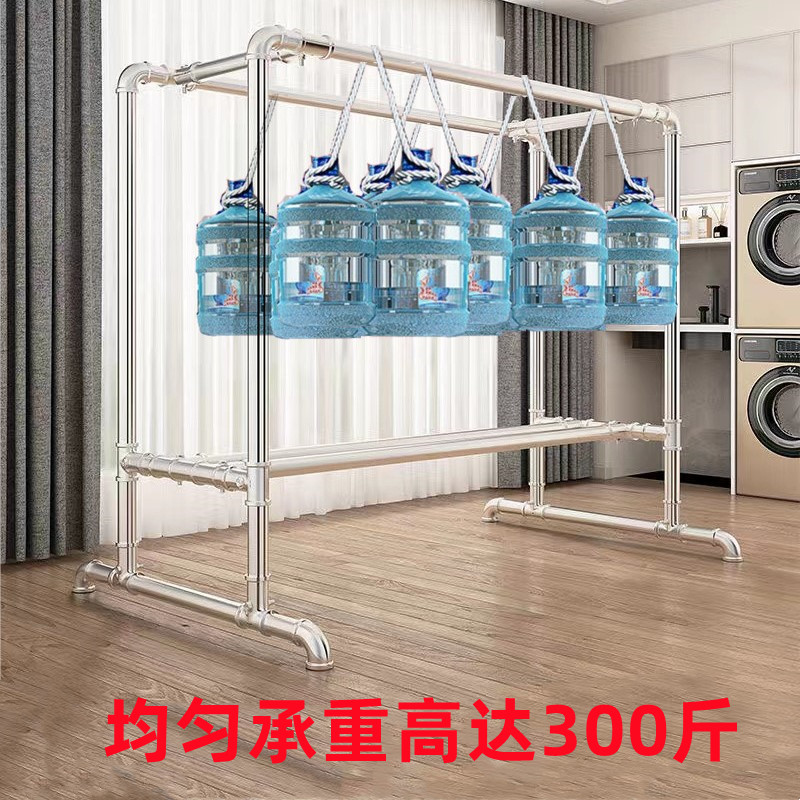 钢管晾衣架挂衣架阳台落地式杆不锈家用室内阳台室外晒被凉衣杆