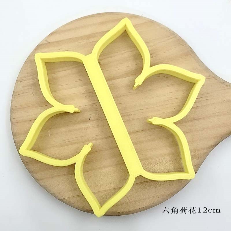 玫瑰牡丹大叶子六角荷花花馍模具爱心五花瓣推片扇形叶子印字模具