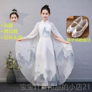 高档女童筝表服，儿童合唱演团，中国民族音乐表演古比，艺术测试