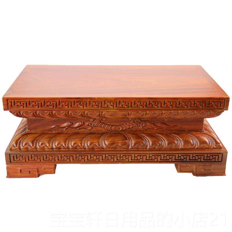 高档紫轩檀红红木莲花底座奇石香饰鱼缸佛像实品木底座木厂家直销