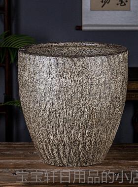 高档景鱼德镇陶瓷荷缸大号养卷花睡莲盆水缸庭院客厅书房摆件书画