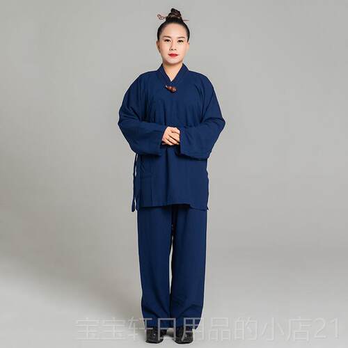 高档武农204新款极服 男女道袍术练功服居士服斜武襟太道士2服