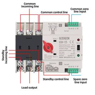 格驰GCDQCN双电源自动转换开关3P毫秒级发电机不断电切换开关380v