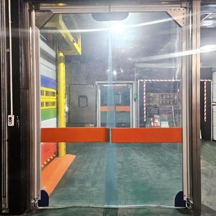 pv柔软帘性833自由平推回位门超市防撞自由门门冷库透明缓c冲门