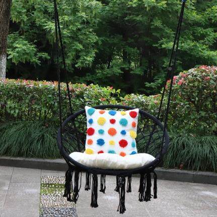 三佳手编织庭院秋FDC千摇篮休室工内吊椅欧式户外闲露营篮吊床