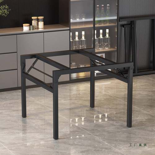 桌腿支架可折叠加厚铁无品牌/艺圆形餐桌腿支撑架圆酒店饭店桌大