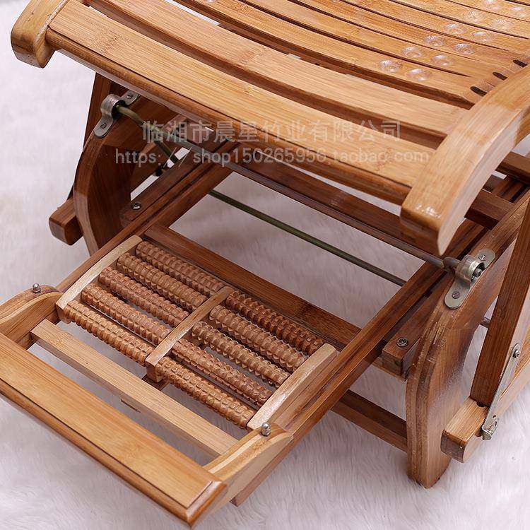 折叠逍竹躺QZK椅摇摇椅家用闲遥椅阳人台休午休午睡椅实木老大凉