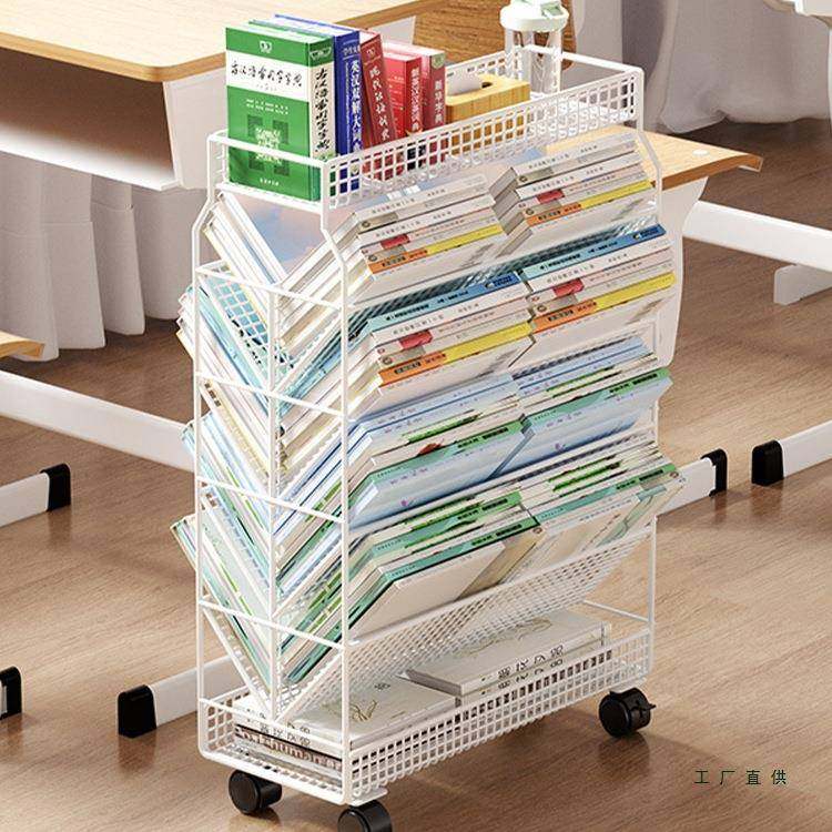 桌下置物架纳书桌旁书架带轮移动书本收架家F97H6SHS用简易落可地,收纳整理,书桌收纳置物架,淘宝优惠券,粉丝福利购,淘宝优惠卷