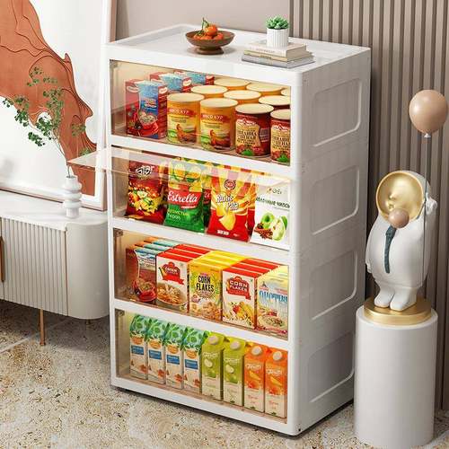 60宽衣柜盖式透明可HJJ视收纳柜家用室简约宝翻宝物品塑卧料整理