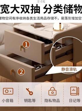 岩板床头卧室家用现头轻奢床AL101935收纳柜柜代子床边柜小型多功