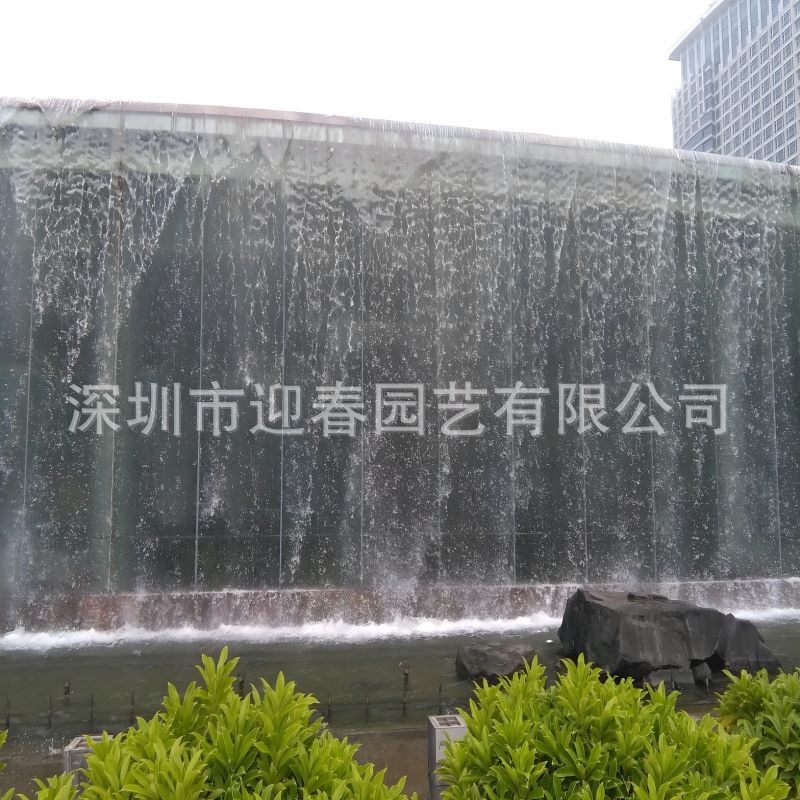 大型水幕厂家直供喷泉流水水幕墙别墅网红景点景观工程室外户外