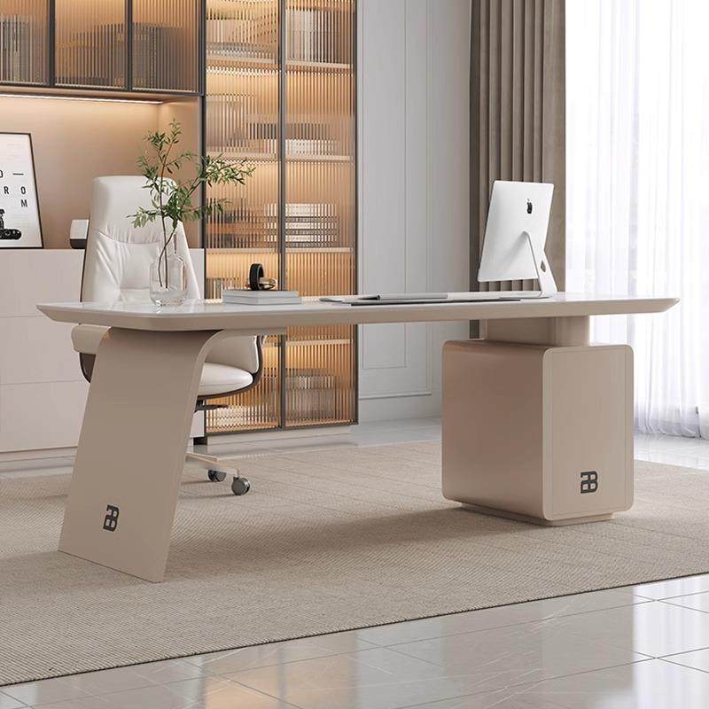 轻奢脑岩OSI板书桌高端电桌桌办公桌意式简学习书房写字台设极计