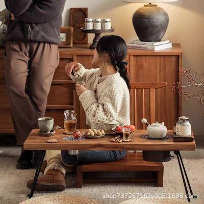 中式桌椅16016发实木榻子榻米椅日式单阳人沙椅台老榆木禅椅茶室