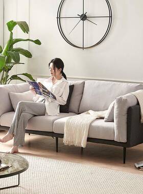 布艺沙发小户型客厅简约代简出租房可拆洗三意式极人双人现a1770