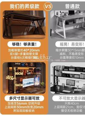 亿君电脑桌台式家办桌公洞洞板桌52335子房间用感卧桌用室书桌书