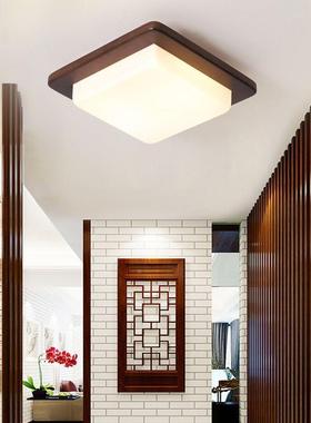 新卧中式木色复古室实木顶灯le吸MX-04171d玄关阳正方形台简约过