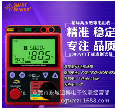 AR3125数显高压绝缘兆欧表5000V