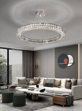 童奢新款简约水轻晶吊灯卧室主卧书房儿房客厅大厅现代高档L5994E