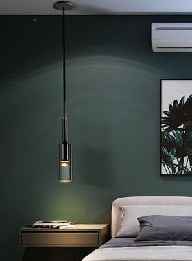 后现轻奢餐吧DLL台吊灯简约厅卧室床小头单头吊线玻代璃创意酒瓶