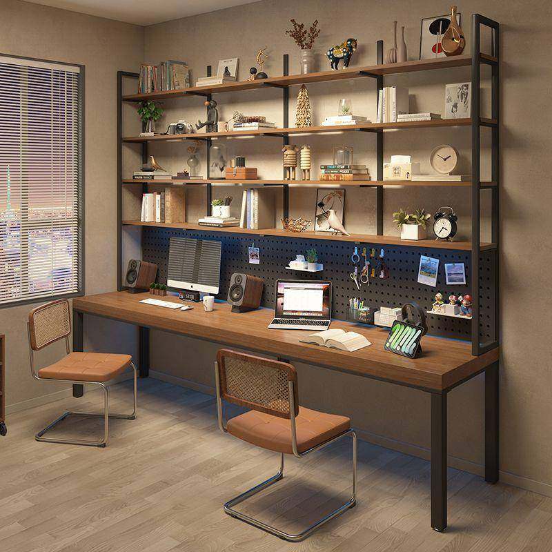 lof实t木519书桌书架一体桌双人稳固长室脑桌简约书房学习电桌卧,住宅家具,书桌,淘宝优惠券,粉丝福利购,淘宝优惠卷