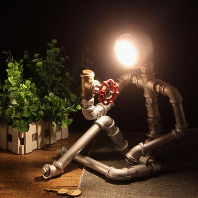 业风室复工古护眼儿童舍卧床头学生宿lKOJed结婚创意个性装饰台灯