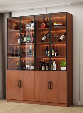 玻璃酒柜家用防客靠墙餐厅边柜轻奢高档储尘物柜简约展示门DPG柜