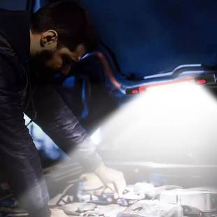 应急汽修灯多功能磁吸手电筒维修工作灯户外可充电式带挂钩照明灯