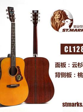 圣马可CL120，C吉1他CL120/128/610/70/18者0初学学生民谣单板木