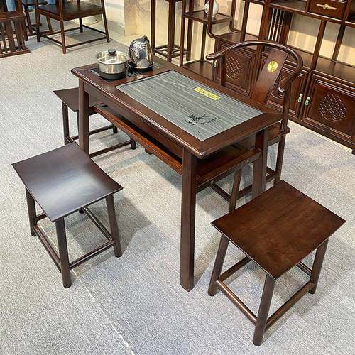 新中阳台小茶桌茶台茶几功夫茶小户KOW型家用泡阳客厅茶桌椅台组