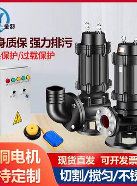 80WQNFQR0-64015耐-污高温100度潜水式无堵塞排污泵热水水泵