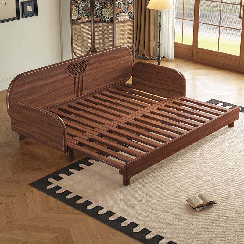 新中式实木罗汉床2025年新款折叠沙发床一体两用客厅沙发实木家具