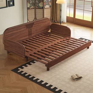 新中式实木罗汉床2025年新款折叠沙发床一体两用客厅沙发实木家具