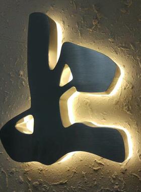 不led金属背光字锈钢扣水背背晶发光字亚克LPJ力迷你发光字门头招