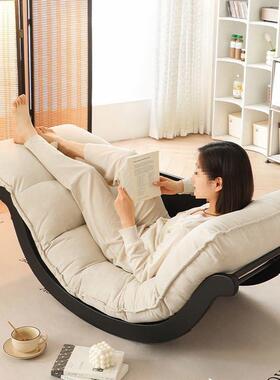 蕉船单人摇椅多功懒人沙能发房间阳台JTD休闲椅香叠出租屋折午睡