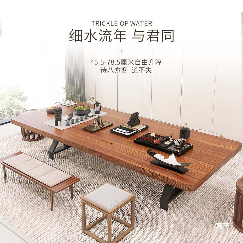 L大承重200kg电动升降茶几茶台桌腿支架岩板大理石实木升降桌支架