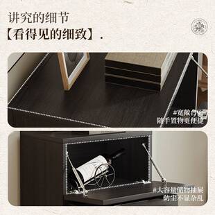 中古风复古卡门柜电视柜客厅组合斗柜现代简约储物柜床头柜多功能