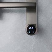 明装 置纤 OMH热毛巾架家用卫生间电智加热烘干浴巾架碳维打孔能式